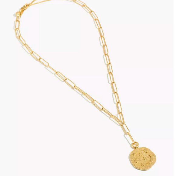 Madewell Shimmer Disc Pendant Necklace